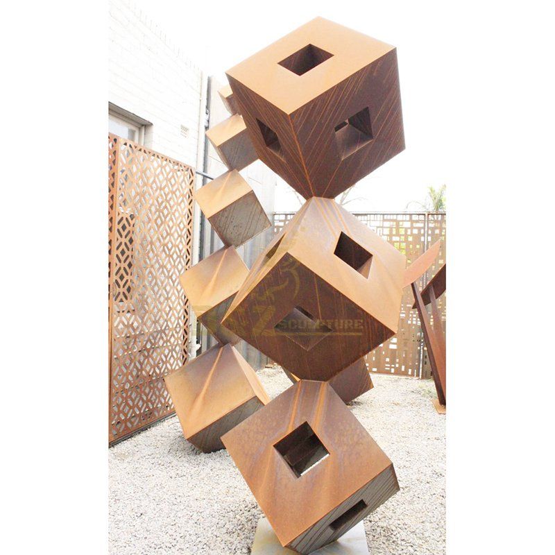 Corten Round Steel Metal Decorative Abstract Sculpture