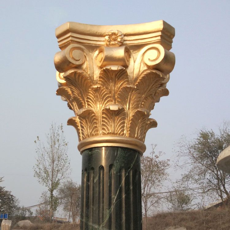 Building And Decoration White Stone Roman Columns