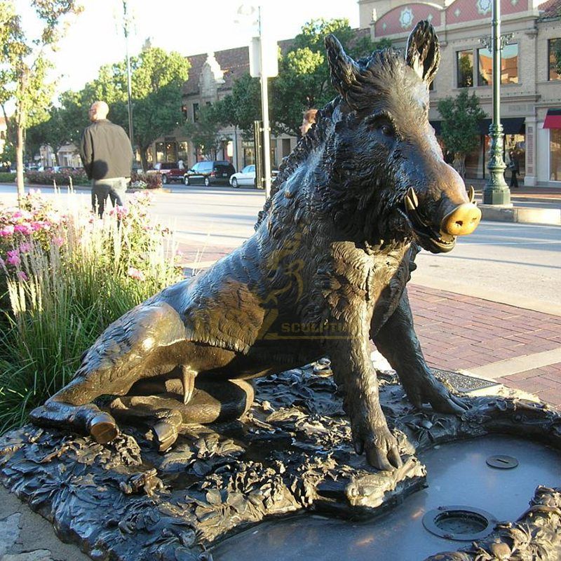 Hot Popular Bronze Wild Boar Large Sculpture For Garden