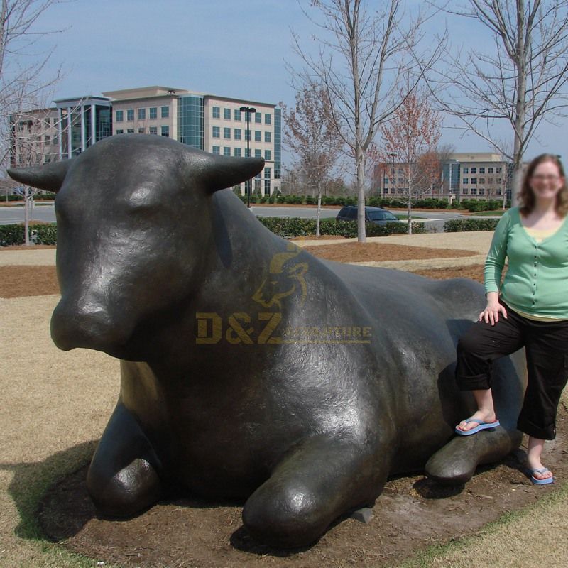 cast bronze bull sculpture