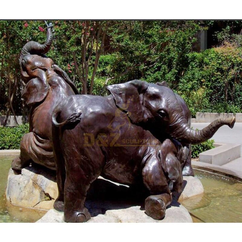 bronze elephant sculpture