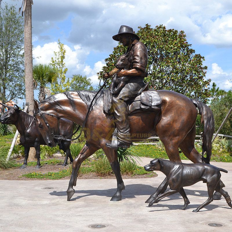 High Quality bronze cowboy sculpture with low price