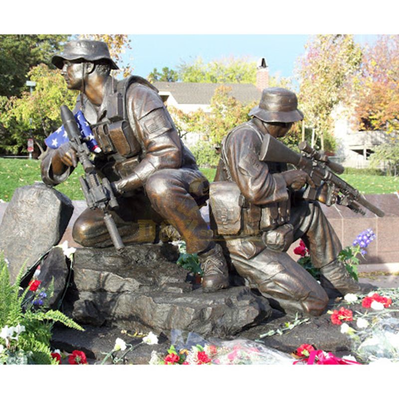 Outdoor city modern bronze solider sculpture for sale