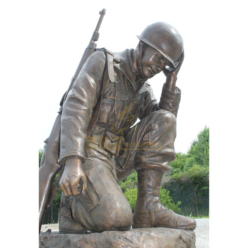 Outdoor city modern bronze solider sculpture for sale