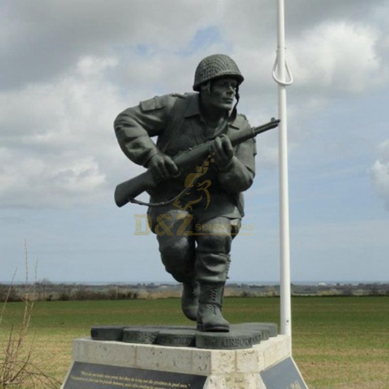 Outdoor city modern bronze solider sculpture for sale