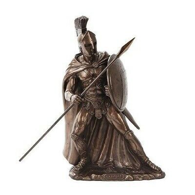 casting Sparta hero Leonidas greek warrior statue with spear and shield