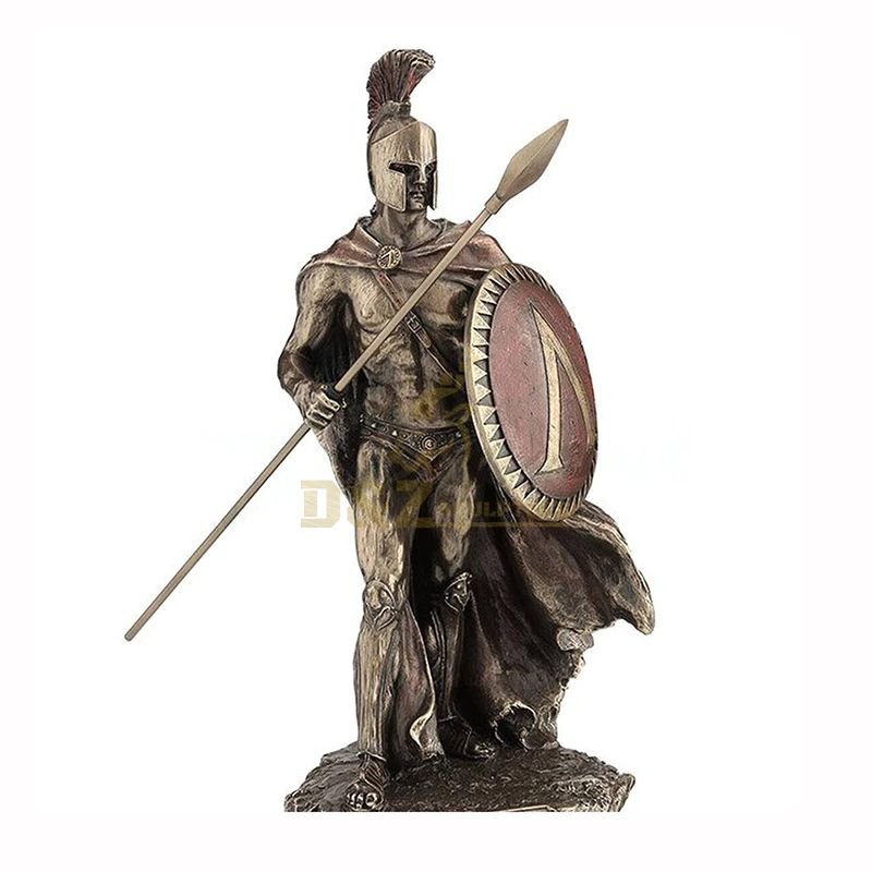 bronze roman soldiers statue with spear