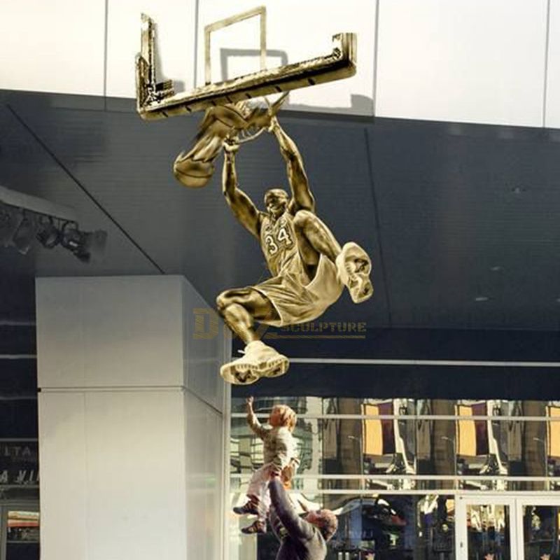 Bronze basketball Player Michael Jordan sculpture