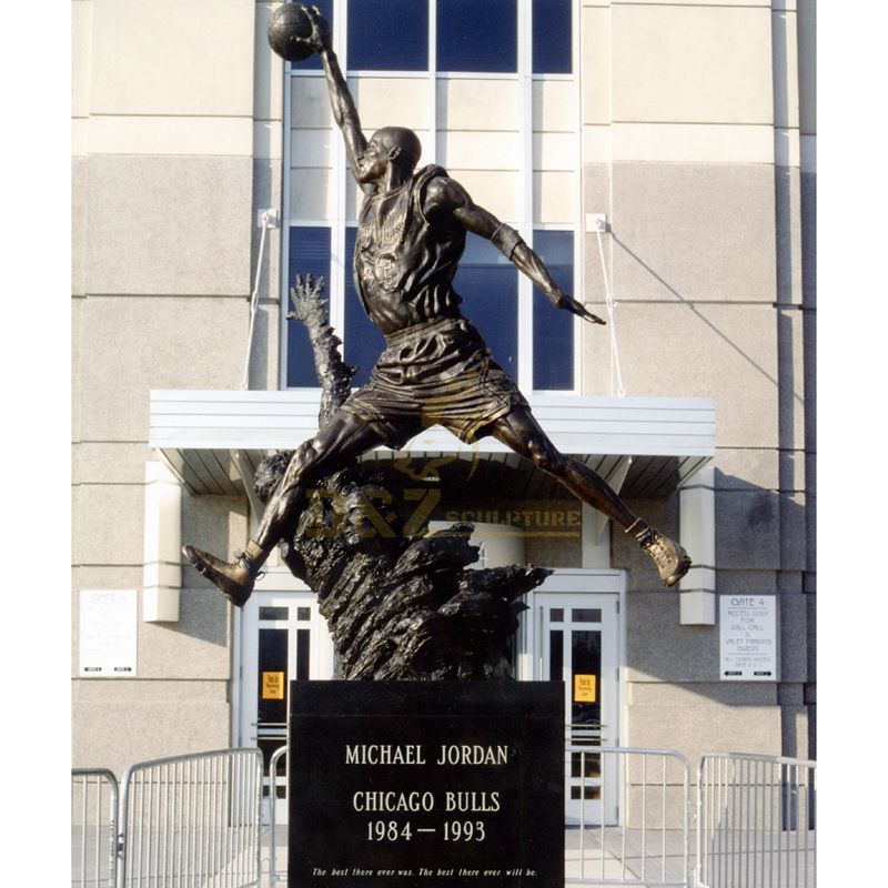 Bronze basketball Player Michael Jordan sculpture