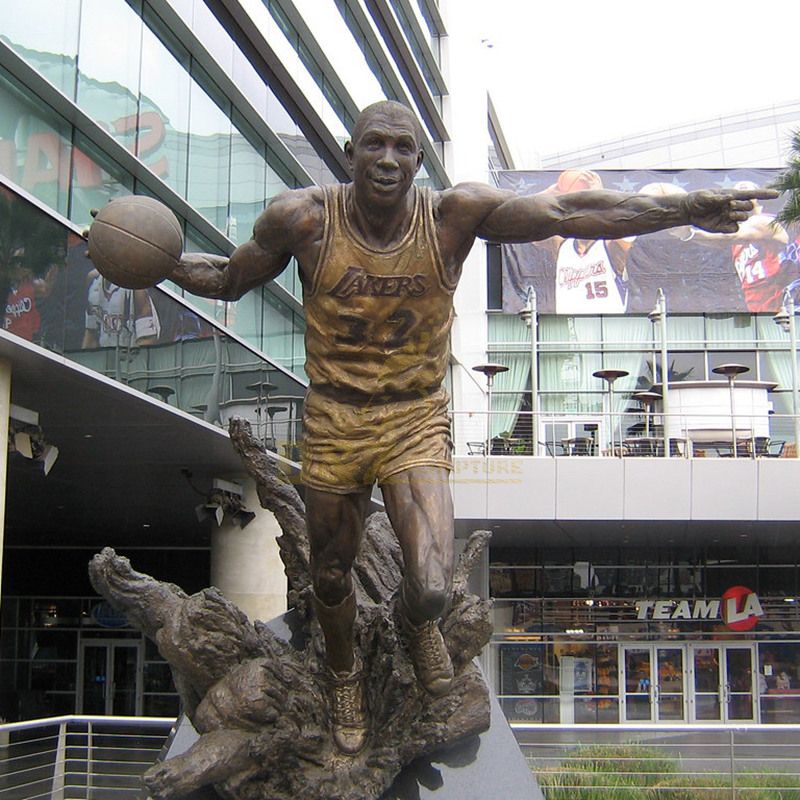 Bronze basketball Player Michael Jordan sculpture