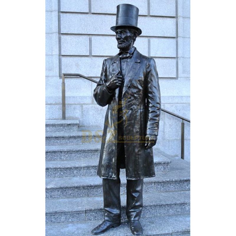 Outdoor park decoration famous bronze life size Lincoln statue