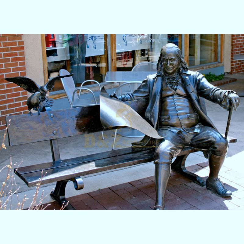 Garden America President Sitting Bronze Martin Van Buren Sculpture for Sale