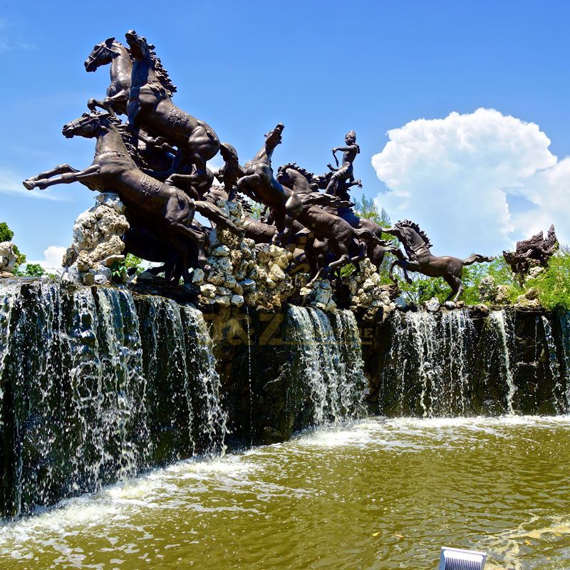 classic horse bronze fountains sculpture for decoration