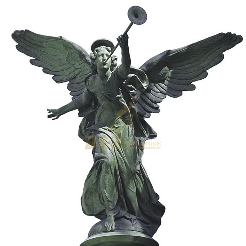 Outdoor Large Decoration Metal Crafts Bronze Angel Statue