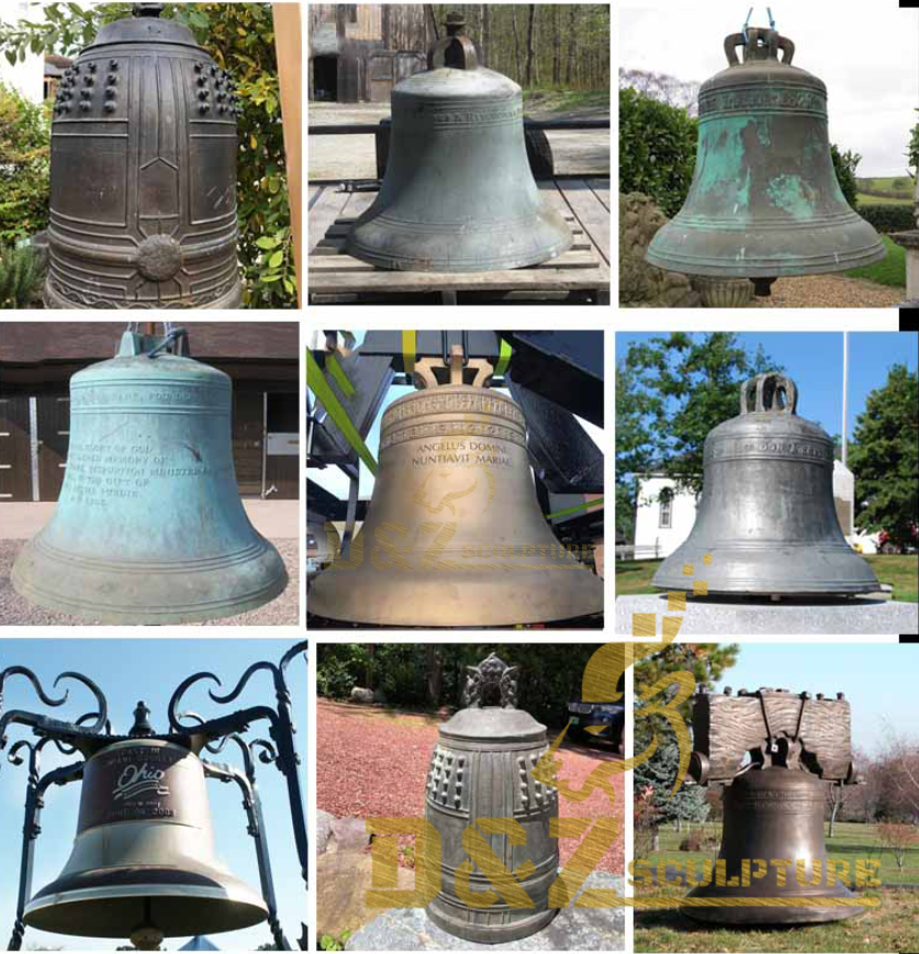 Custom made cast bronze Bell with rose