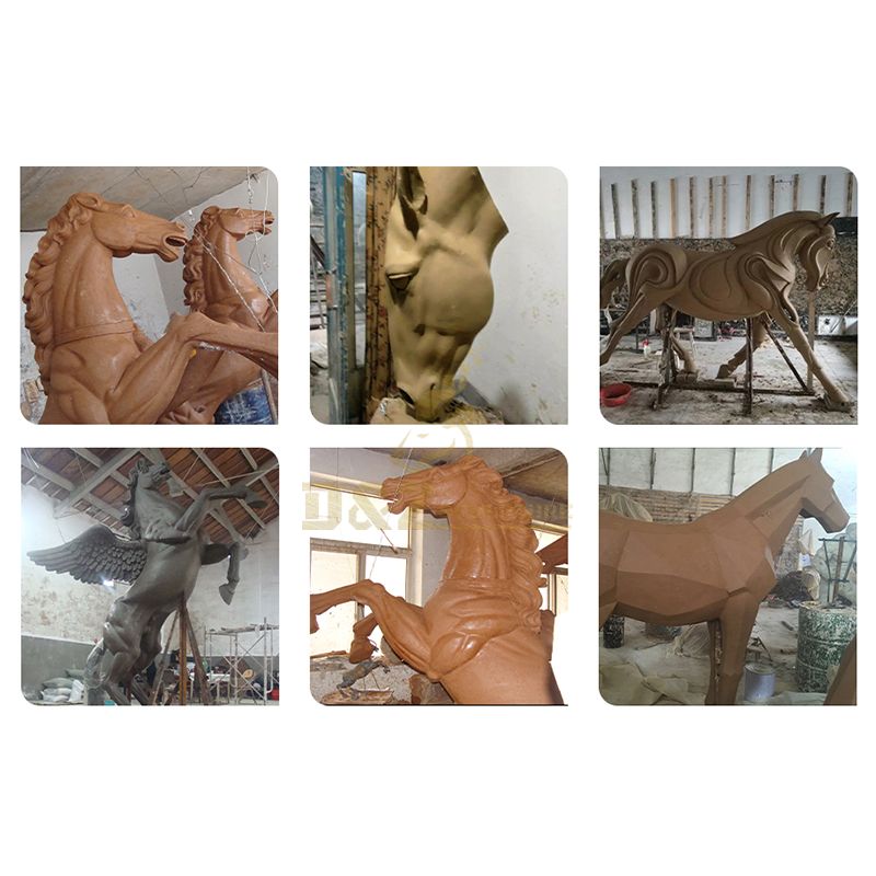  Life-size horse sculptures