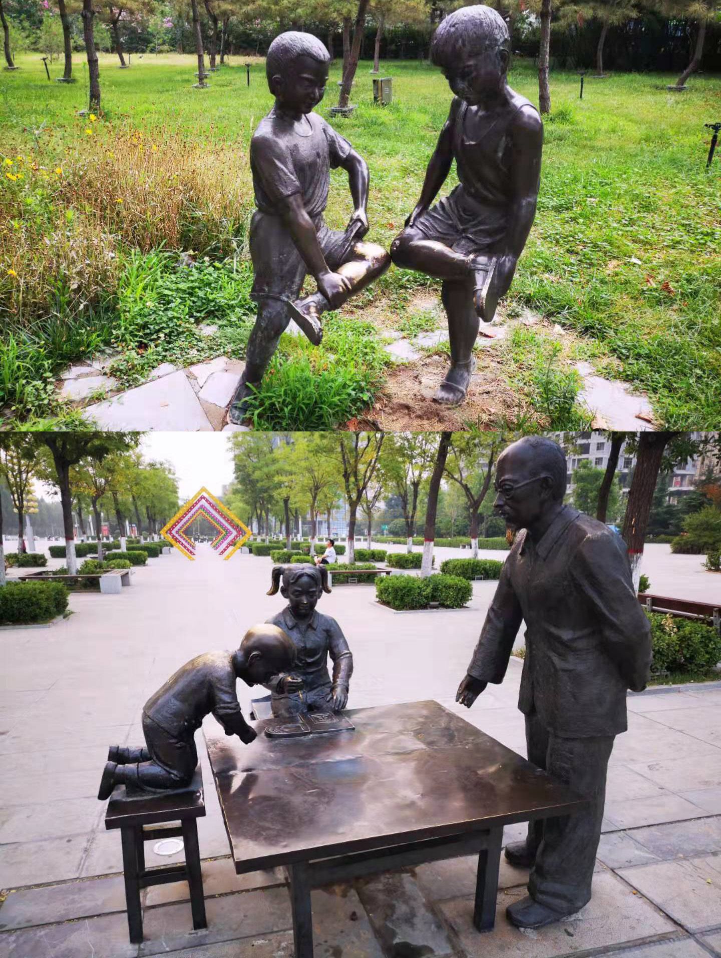 Boy And Girl Garden Statues