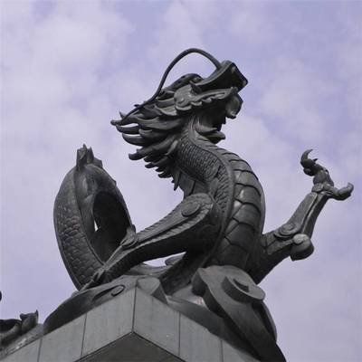 large Chinese dragon garden statue