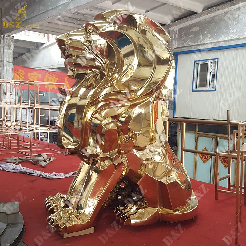 gold lion statue for sale