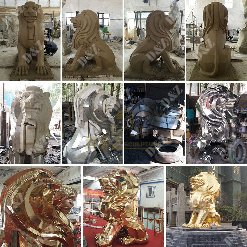 Gold Lion Figurine