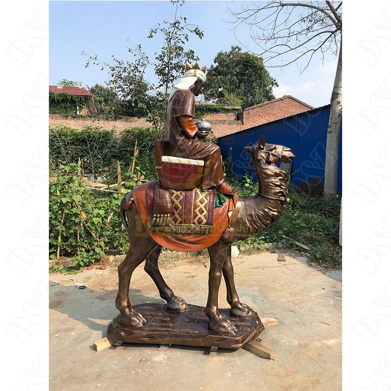 Large Size Desert Camel Riding Bronze Statues For Sale