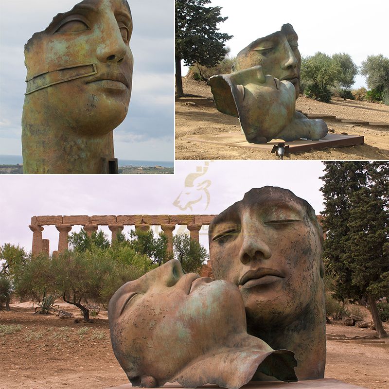 clay face sculpture