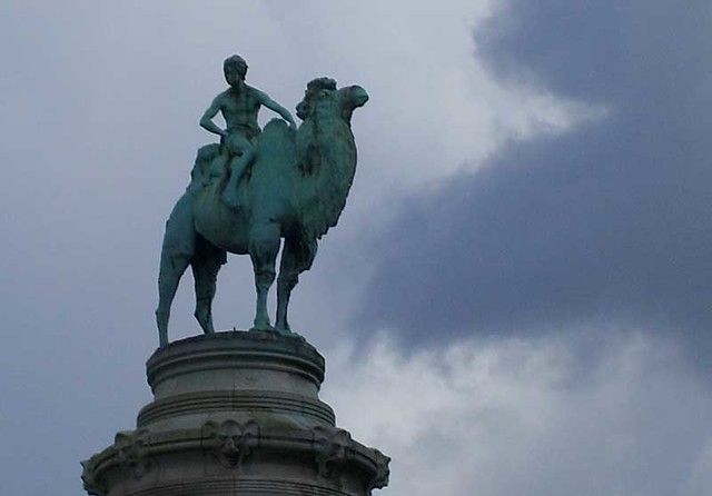 bronze camel statue