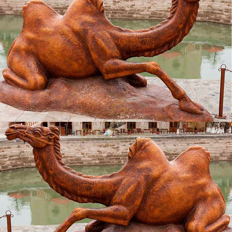 High quality garden decor outdoor bronze camel sculpture