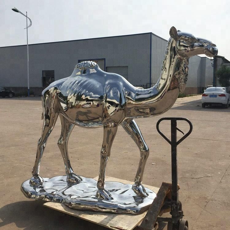 Stainless steel camel animal sculpture