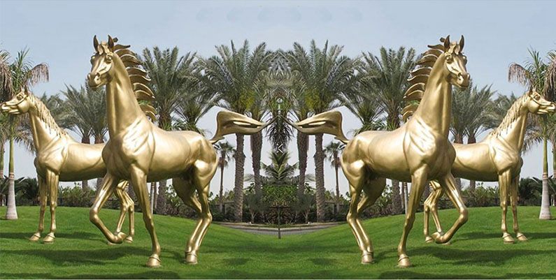 bronze horse statues