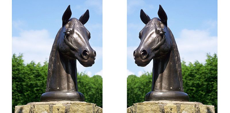 horses head sculpture