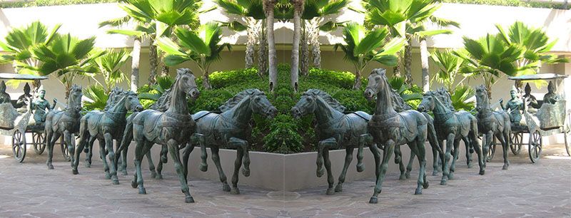 bronze statues of horses