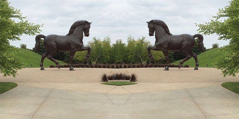 outdoor horse sculpture