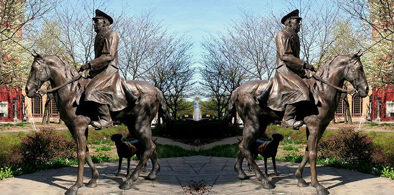 man on a horse statue