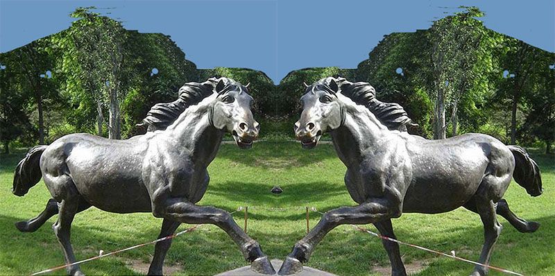 running horse sculpture