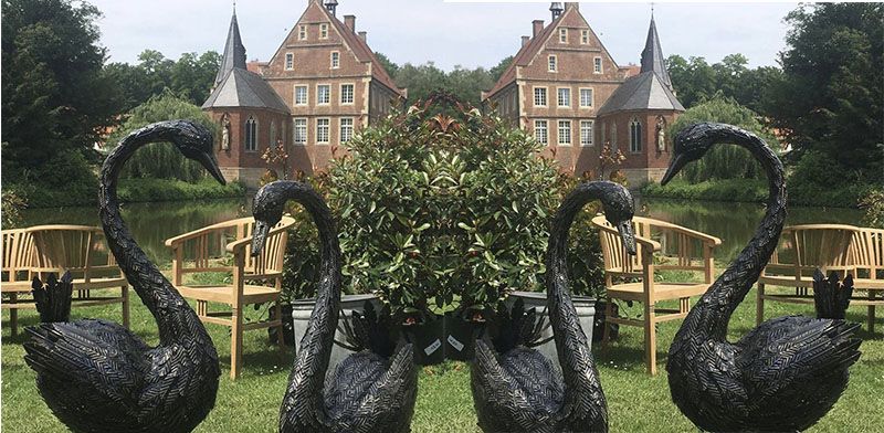 Bronze  black swan statue for sale