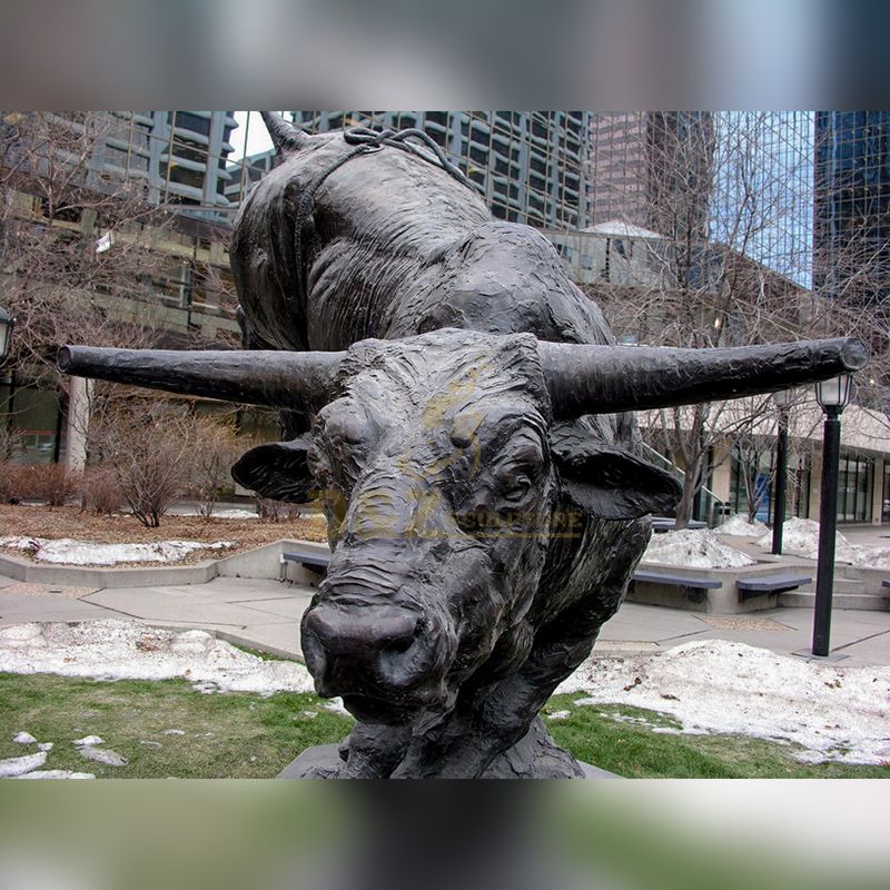 Life size bronze bull