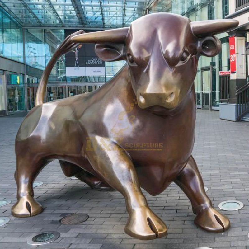 bronze bull sculpture