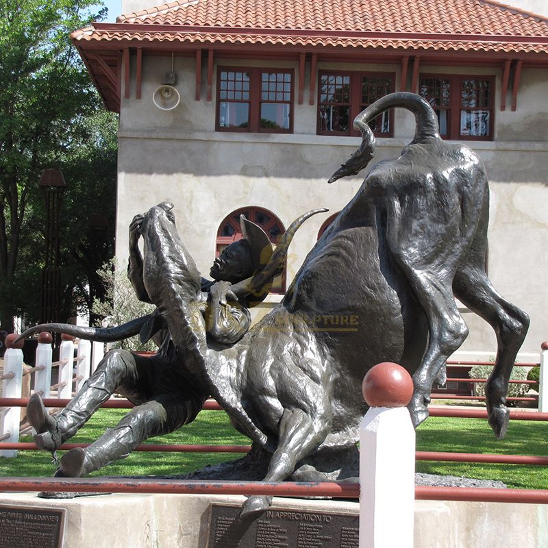 bronze bull sculpture