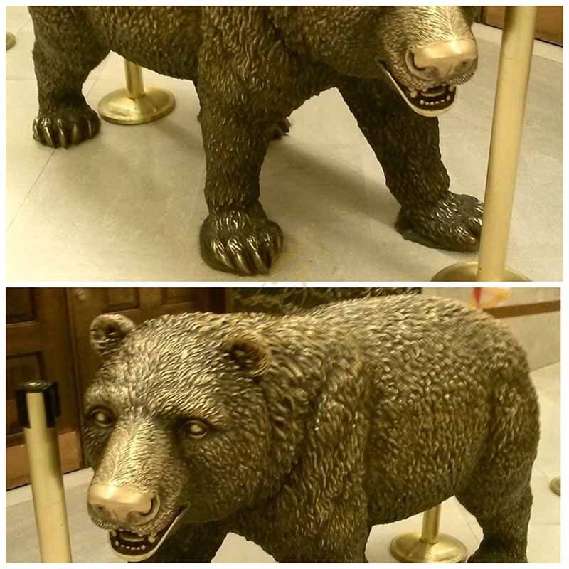 Life size garden famous statue bear bronze sculpture