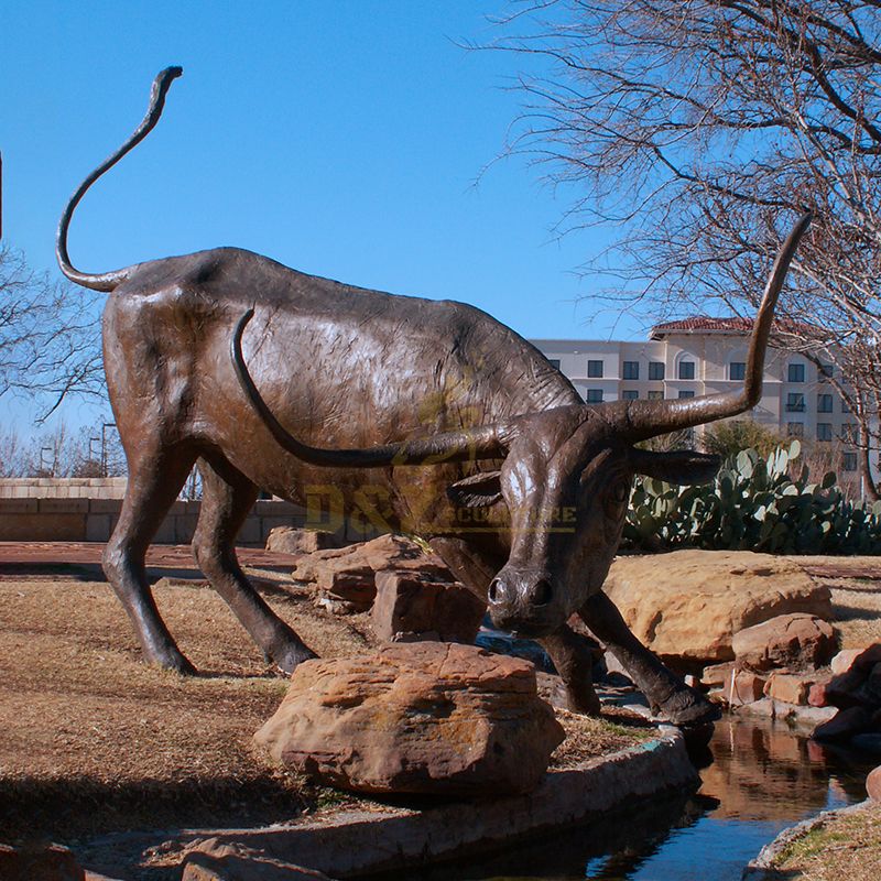 outdoor cow sculpture