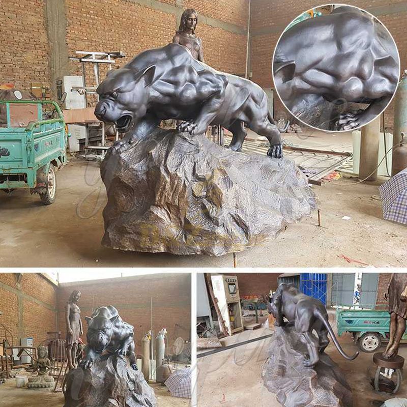 Large Bronze Tiger Statue for Sale for Outdoor Decor