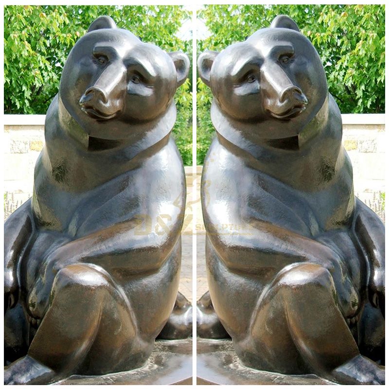 Large bronze bear statue outdoor sculptures for outdoor