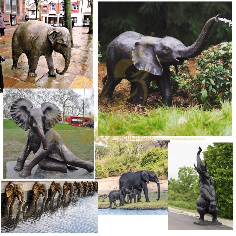 bronze elephant statue