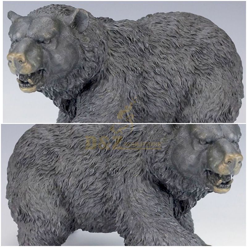 Large decorative famous bear garden antique bronze statue