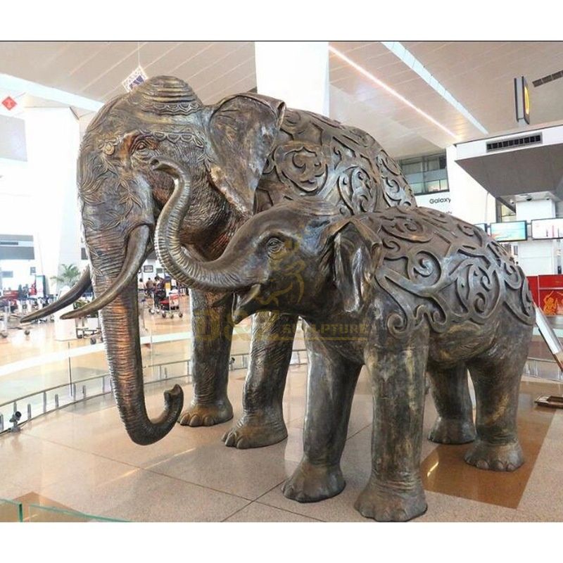 bronze elephant sculptures