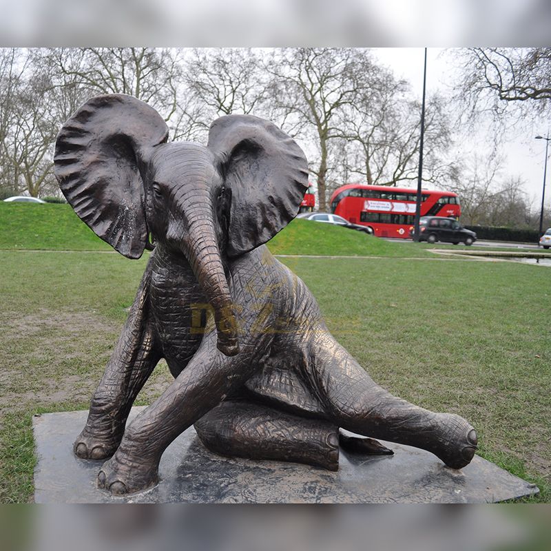 bronze elephant sculpture