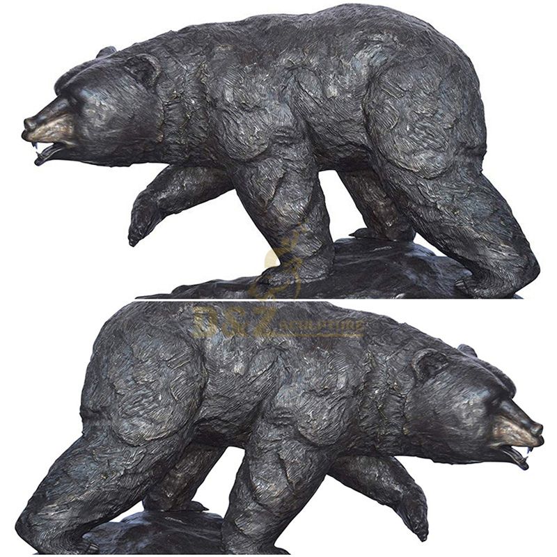 Outdoor Bronze Bear Animal Sculpture