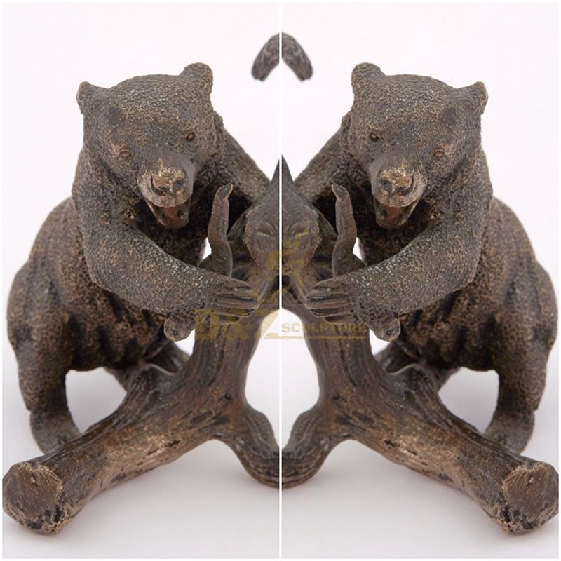 Popular Design Garden Decor Antique Statue Bronze Bear Sculpture