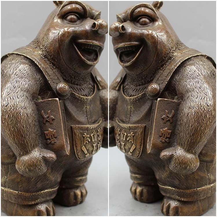 Cast Animal Bronze Wild Bear Statue Sales